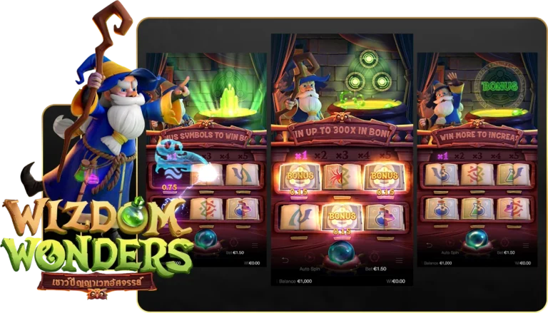 รูปแบบเกมสล็อต Wizdom Wonders