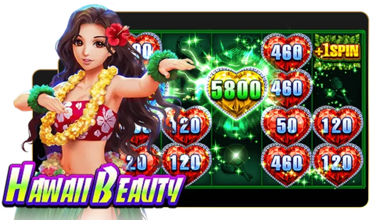 ฟีเจอร์รางวัลโบนัสพิเศษเกม HawaiiBeauty