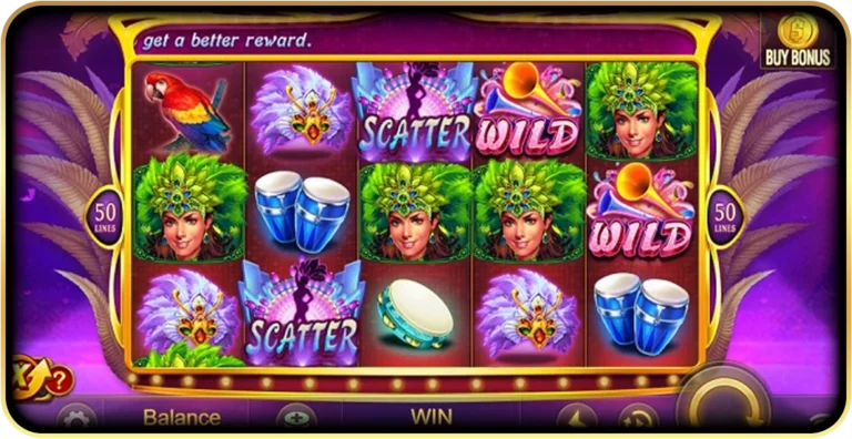 รูปแบบของตัวเกมสล็อตออนไลน์ Samba